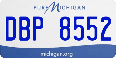 MI license plate DBP8552