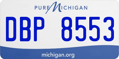 MI license plate DBP8553
