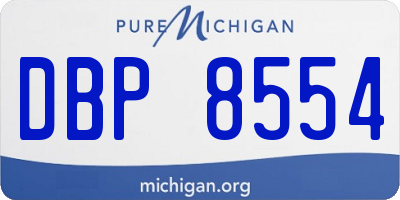 MI license plate DBP8554