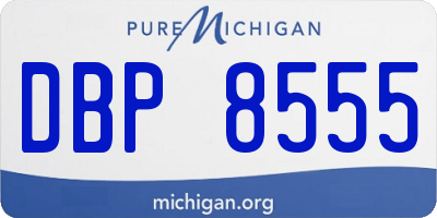 MI license plate DBP8555