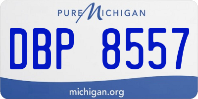 MI license plate DBP8557