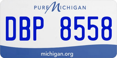 MI license plate DBP8558
