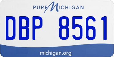 MI license plate DBP8561