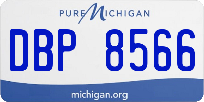 MI license plate DBP8566
