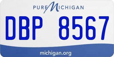 MI license plate DBP8567