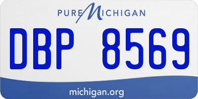 MI license plate DBP8569