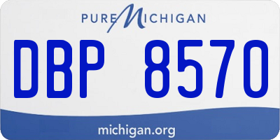 MI license plate DBP8570
