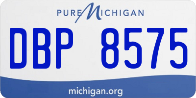MI license plate DBP8575
