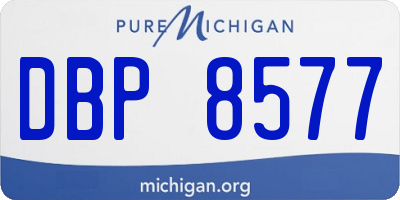 MI license plate DBP8577