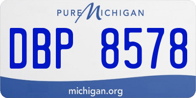 MI license plate DBP8578