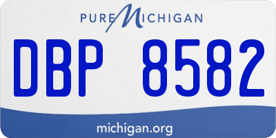 MI license plate DBP8582