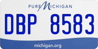 MI license plate DBP8583