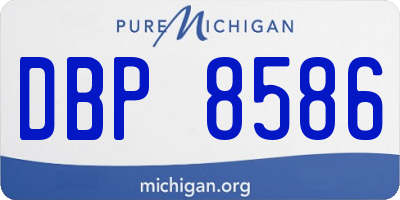 MI license plate DBP8586