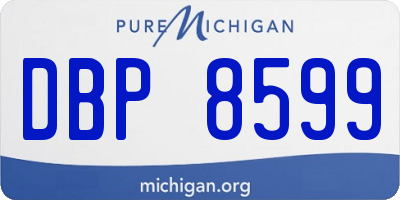MI license plate DBP8599