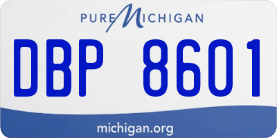 MI license plate DBP8601