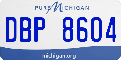 MI license plate DBP8604
