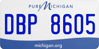 MI license plate DBP8605