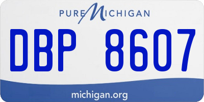 MI license plate DBP8607