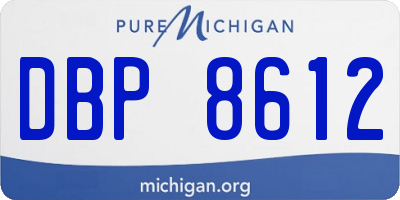 MI license plate DBP8612