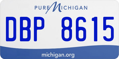 MI license plate DBP8615