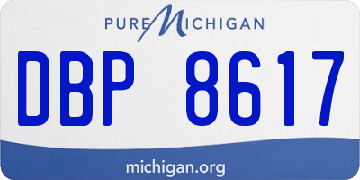 MI license plate DBP8617