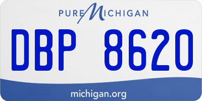 MI license plate DBP8620