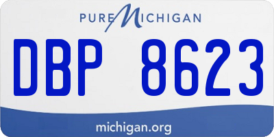 MI license plate DBP8623