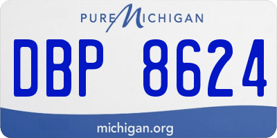 MI license plate DBP8624