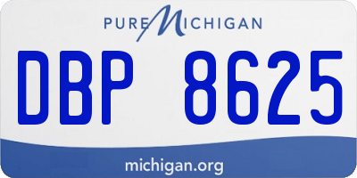MI license plate DBP8625