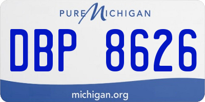 MI license plate DBP8626