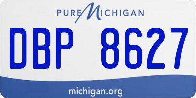 MI license plate DBP8627