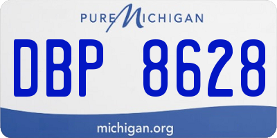 MI license plate DBP8628