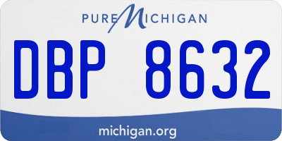 MI license plate DBP8632
