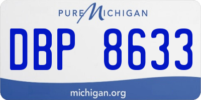 MI license plate DBP8633