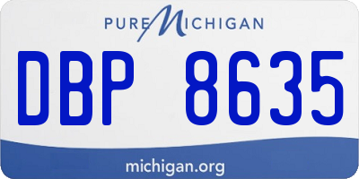 MI license plate DBP8635
