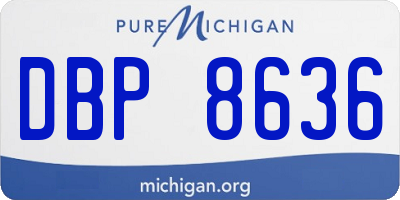 MI license plate DBP8636