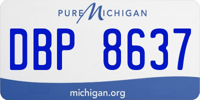 MI license plate DBP8637