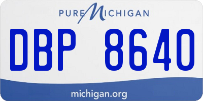 MI license plate DBP8640