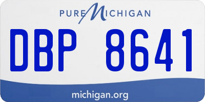 MI license plate DBP8641