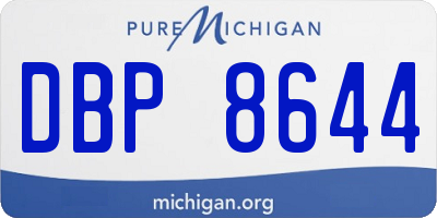MI license plate DBP8644