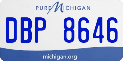 MI license plate DBP8646
