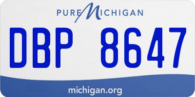 MI license plate DBP8647