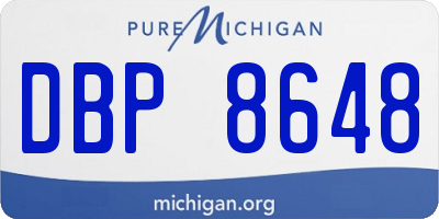 MI license plate DBP8648