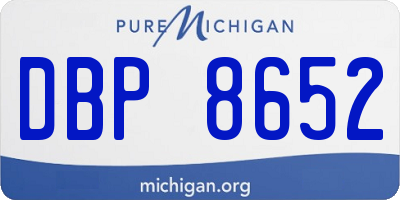 MI license plate DBP8652