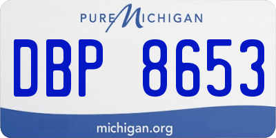 MI license plate DBP8653