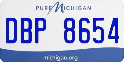MI license plate DBP8654