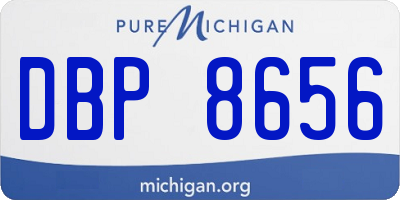 MI license plate DBP8656