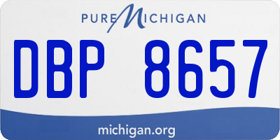 MI license plate DBP8657