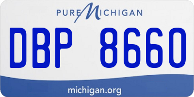 MI license plate DBP8660