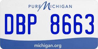 MI license plate DBP8663